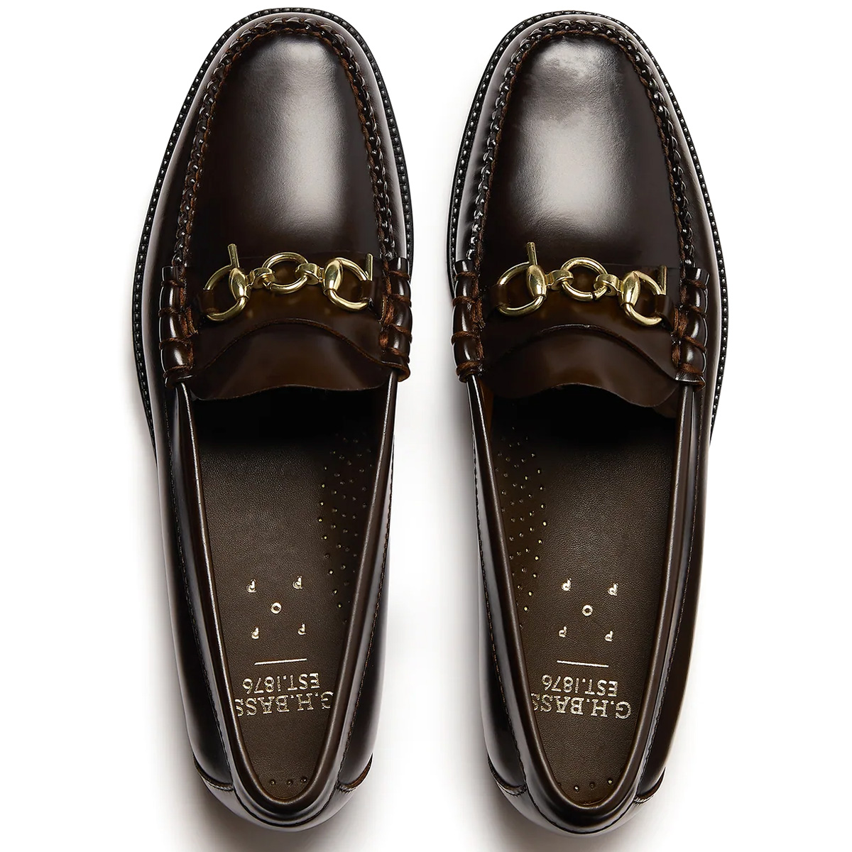 G.H.Bass x POP Easy Weejuns Lincoln Leather Chocolate Leather