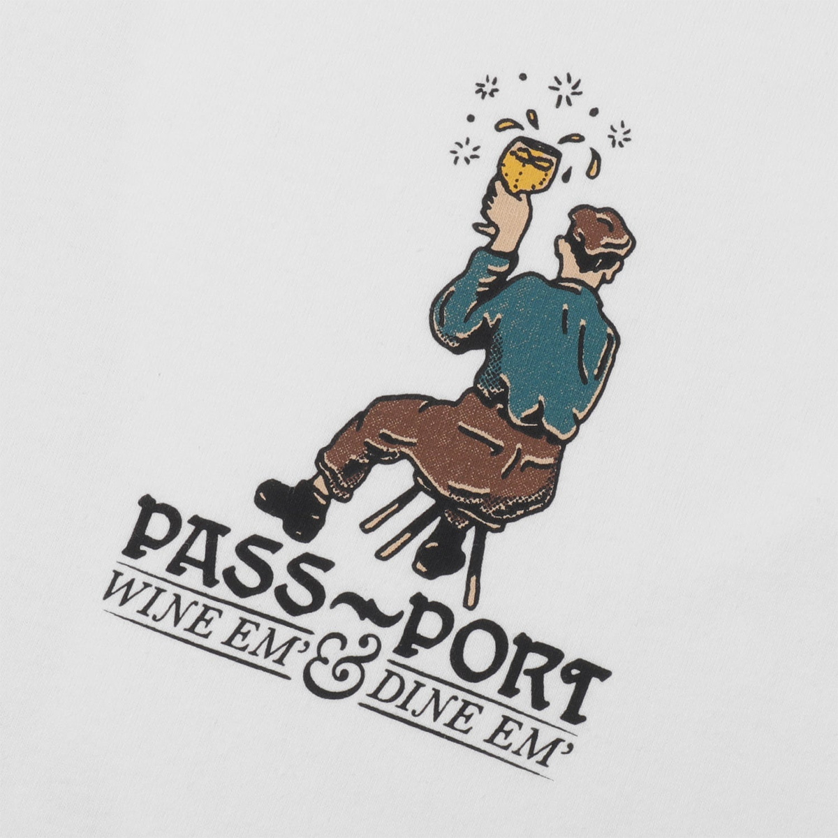 Pass Port Wine Em' T-Shirt White Pass Port Wine Em' T-Shirt White