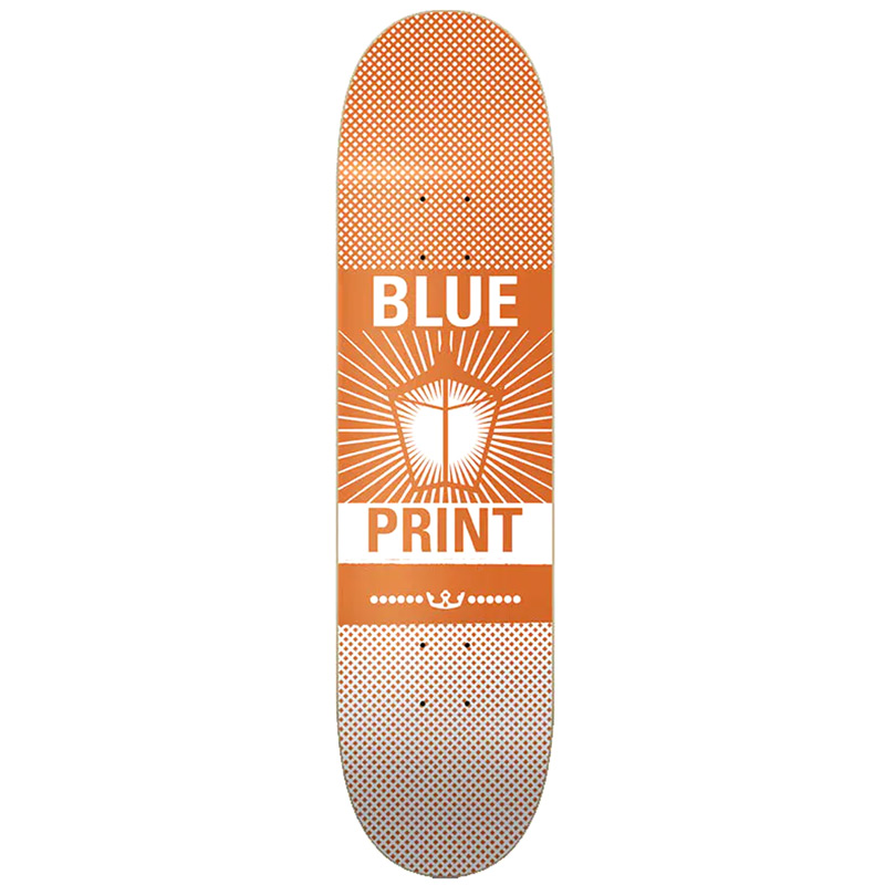 Blueprint Pachinko Skateboard Deck Orange/White 8.25