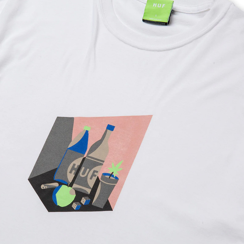 HUF Still Life Number 420 T-Shirt White HUF Still Life Number 420 T-Shirt White
