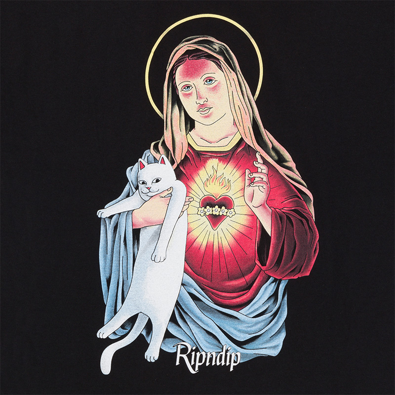 RIPNDIP Mother Mary T-Shirt Black