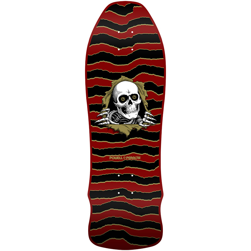 Powell Peralta Geegah Ripper Skateboard Deck Maroon Shape 179 9.75