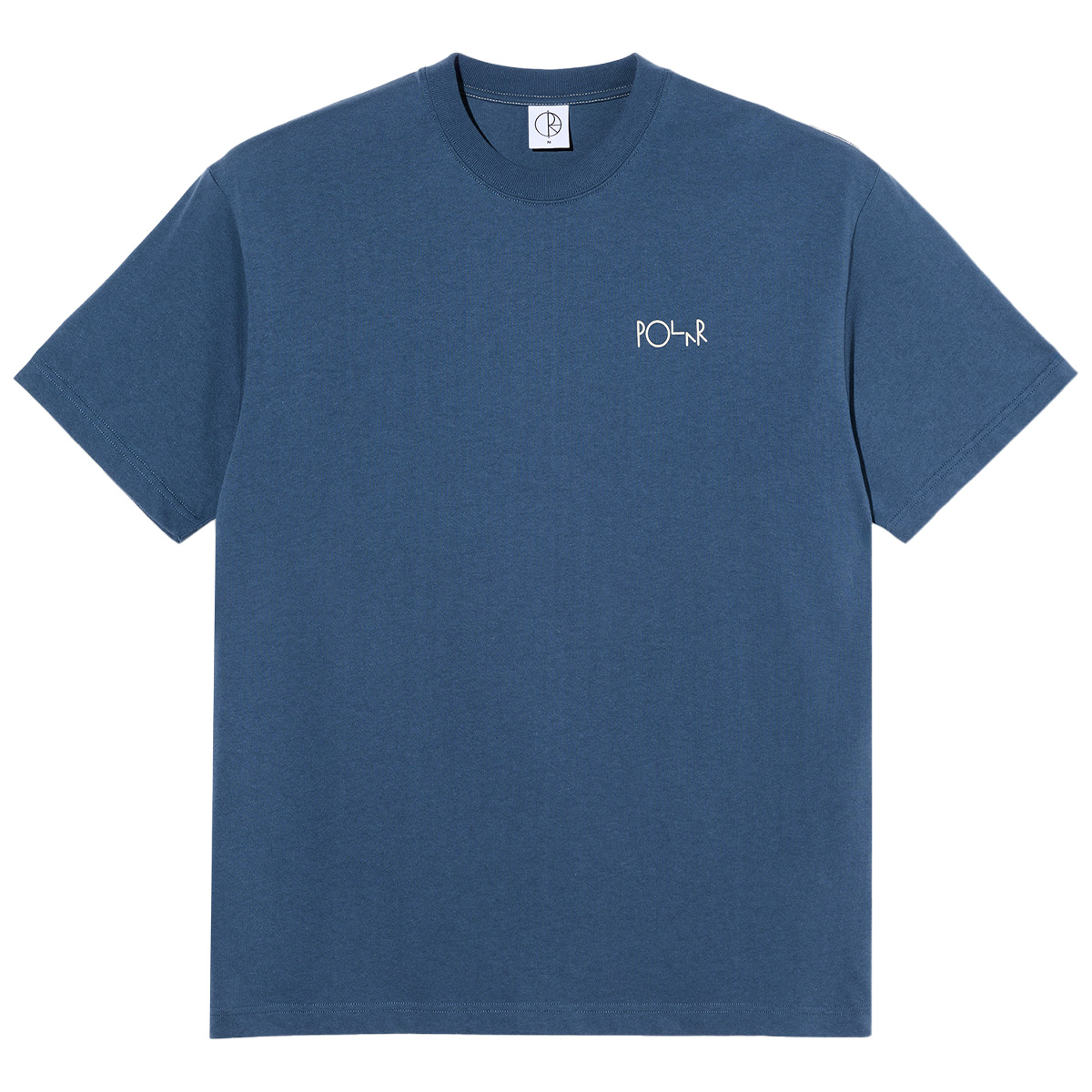 Polar Contrast T-Shirt Stroke Logo Grey Blue