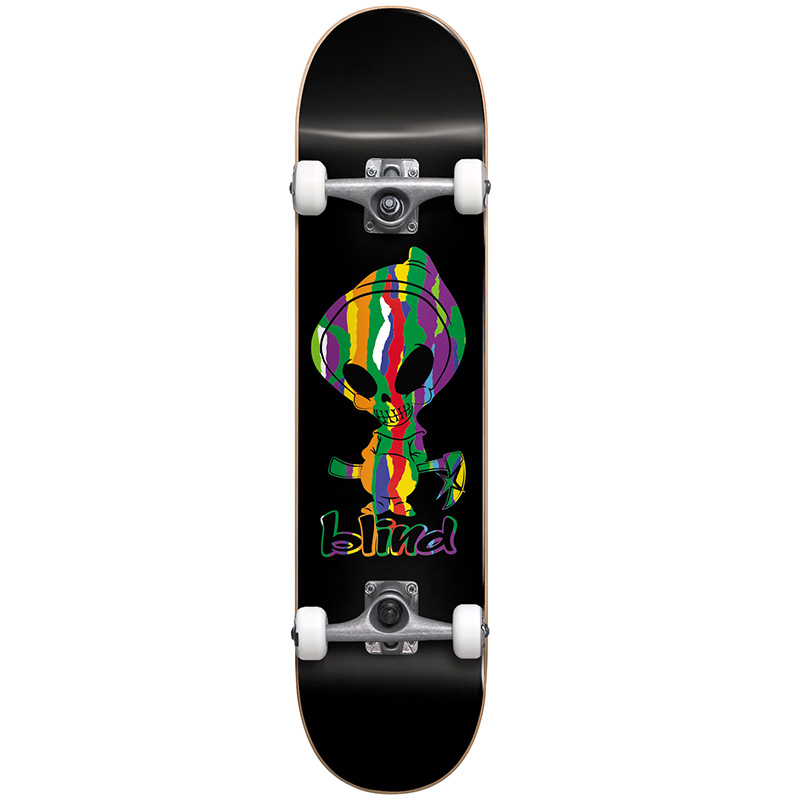 Blind Reaper Sweater Pattern FP Complete Skateboard Black 8.125 Blind Reaper Sweater Pattern FP Complete Skateboard Black 8.125