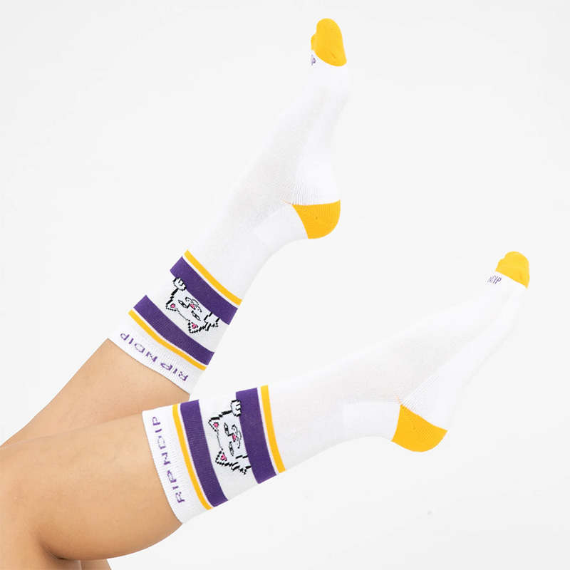 RIPNDIP Peeking Nermal Socks Purple & Gold RIPNDIP Peeking Nermal Socks Purple & Gold