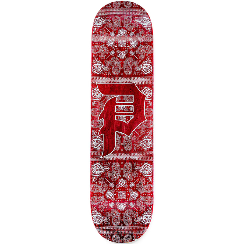 Primitive Dirty P Paisley Skateboard Deck Burgundy 8.0