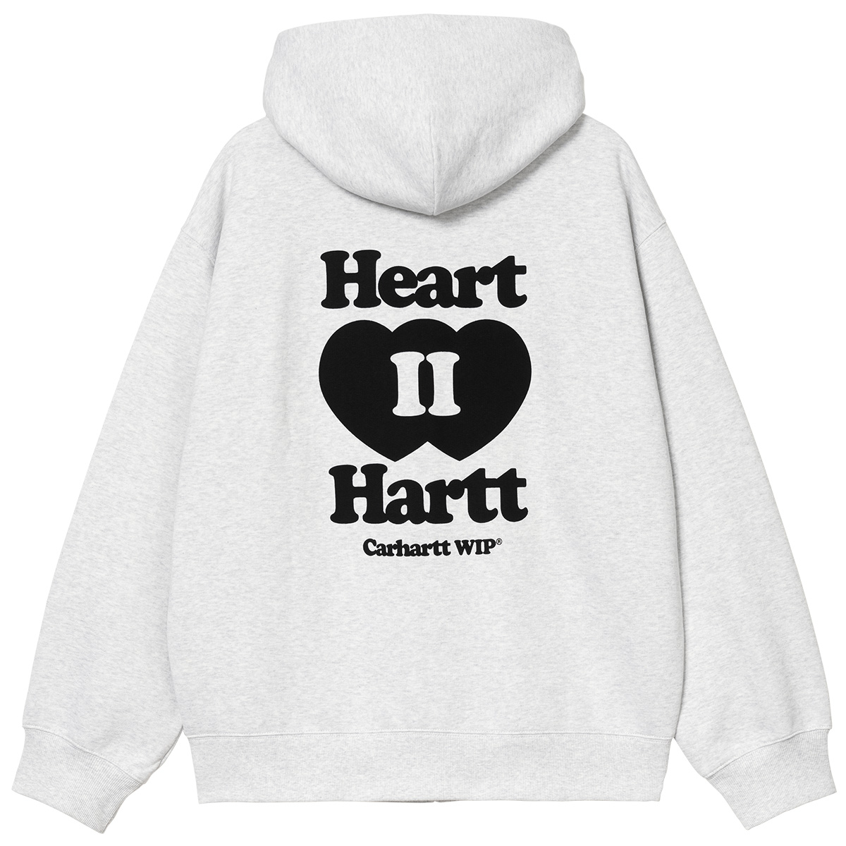 Carhartt WIP Heart II Hartt Hooded Sweater Jacket Ash Heather Carhartt WIP Heart II Hartt Hooded Sweater Jacket Ash Heather