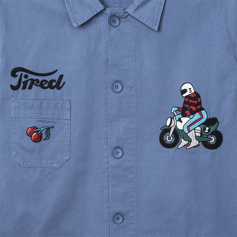 Tired Moto Field Coat Cadet Blue Tired Moto Field Coat Cadet Blue
