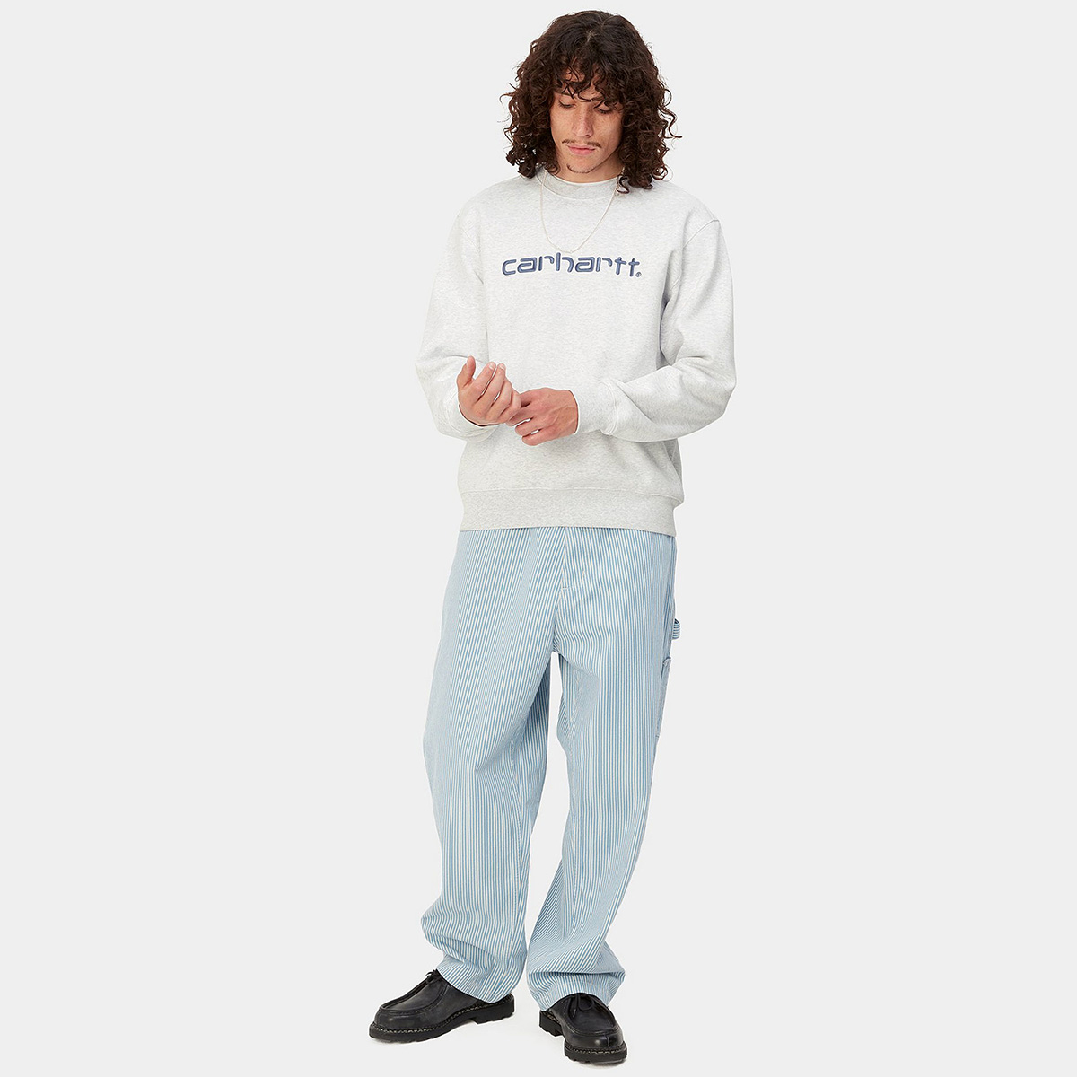 Carhartt WIP Carhartt Sweater Ash Heather/Liberty Carhartt WIP Carhartt Sweater Ash Heather/Liberty