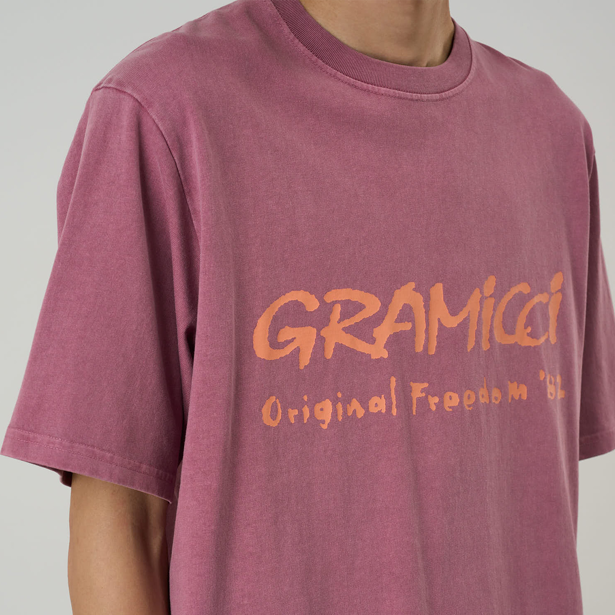 Gramicci Freedom T-Shirt Pigment Dyed Red Pigment