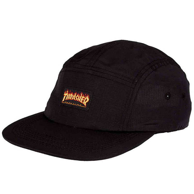 Thrasher Logo 5 Panel Cap Black