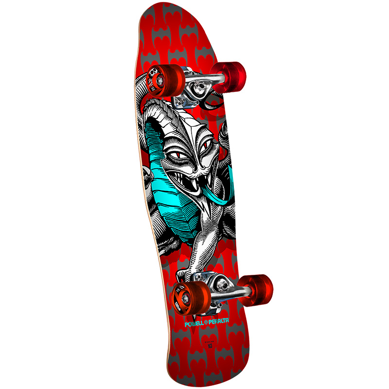 Powell Peralta MINI Cab Dragon 59mm 80a Wheels Complete Cruiser Red 8.0