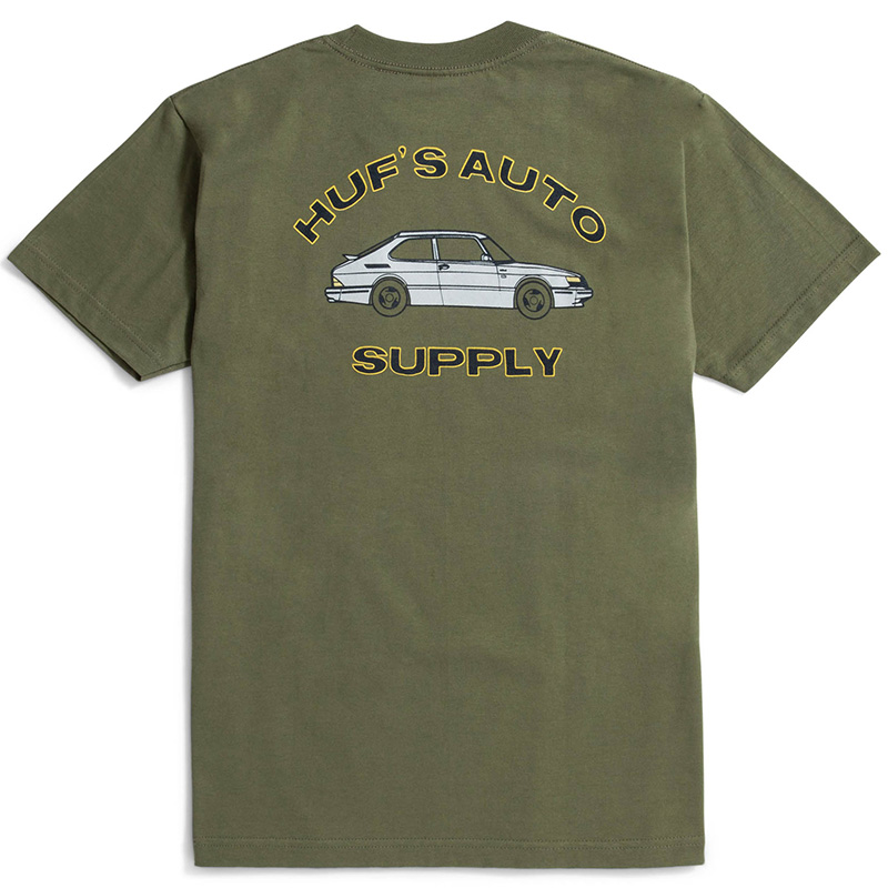 HUF Chop Shop Pocket T-Shirt Olive HUF Chop Shop Pocket T-Shirt Olive