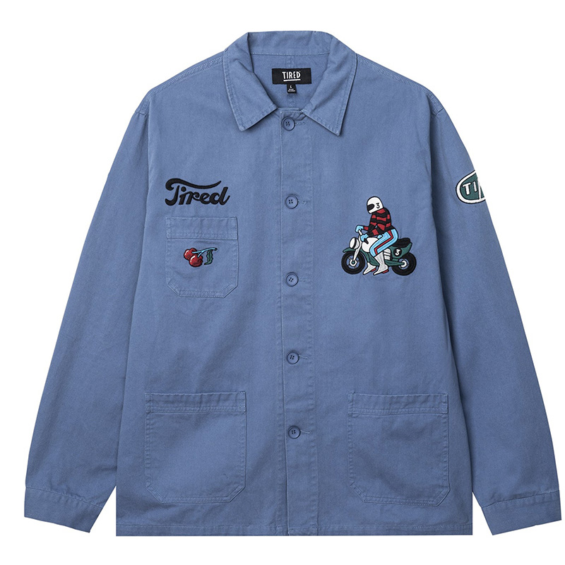 Tired Moto Field Coat Cadet Blue