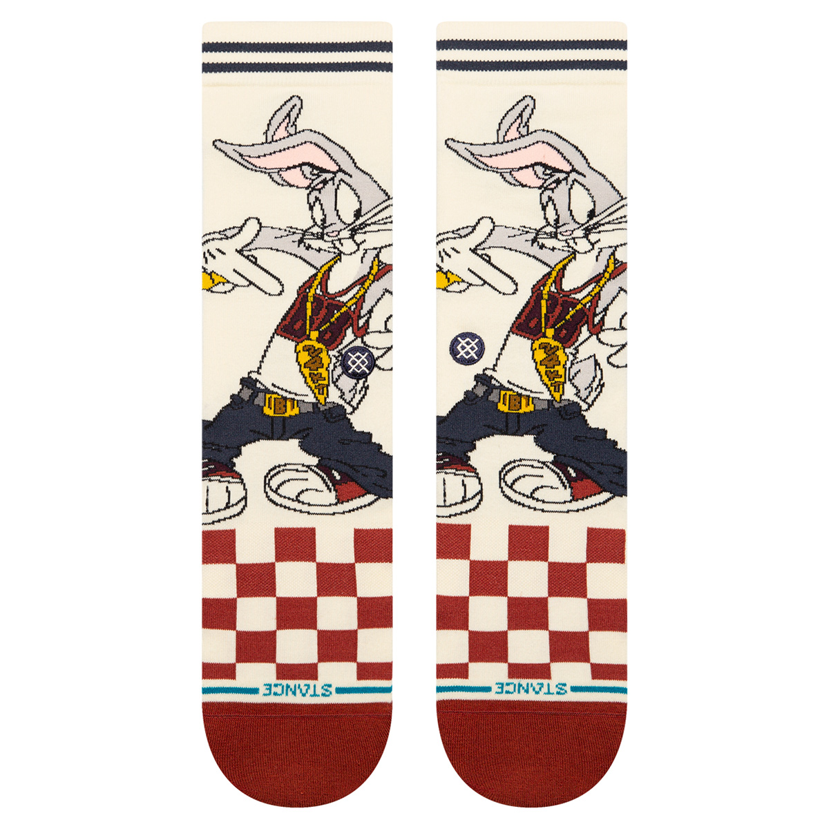 Stance Bugs Crew Socks Vintage White