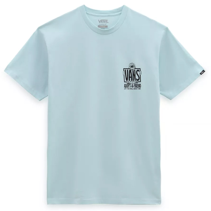 Vans Adopted A Friend T-Shirt Blue Gllow Vans Adopted A Friend T-Shirt Blue Gllow