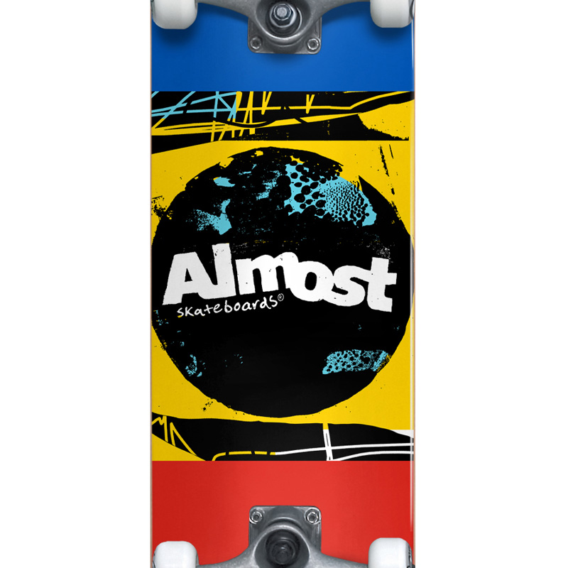 Almost Scum Punk Resin Complete Skateboard w/Soft Wheels Blue 8.0 Almost Scum Punk Resin Complete Skateboard w/Soft Wheels Blue 8.0