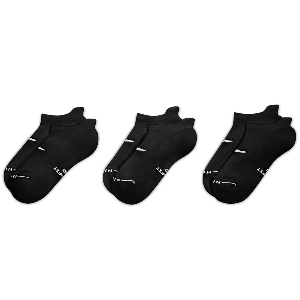 Nike SB Everyday Elevated No-Show Socks 3-Pack Black/White