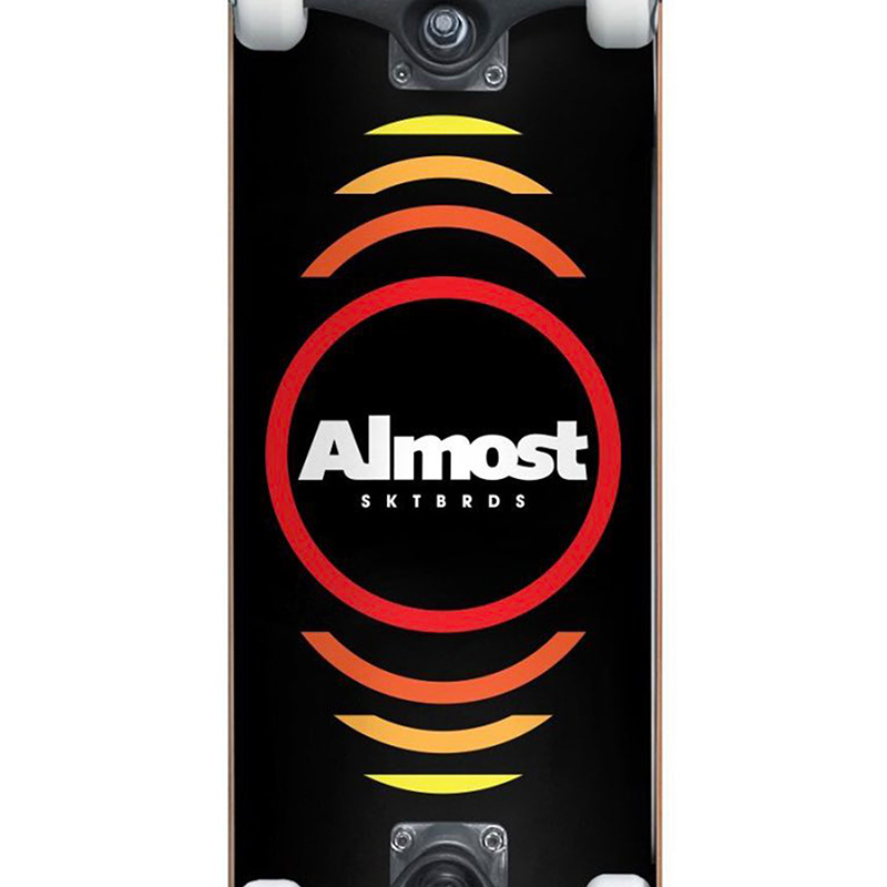 Almost Reflex Yth FP Soft Wheels Complete Skateboard Black 7.0 Almost Reflex Yth FP Soft Wheels Complete Skateboard Black 7.0