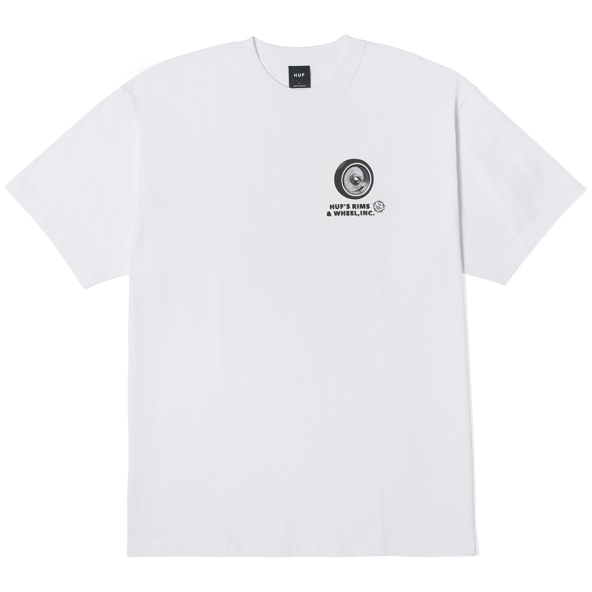 HUF Rim & Wheel Inc T-Shirt White HUF Rim & Wheel Inc T-Shirt White