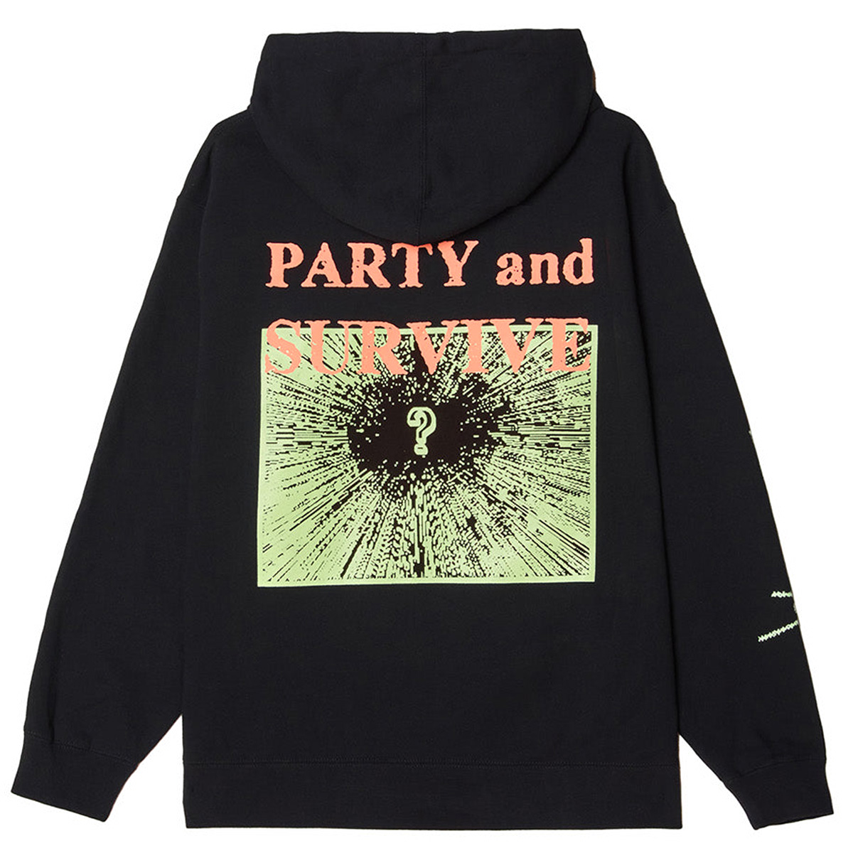 Obey x Party And Survive Hooded Sweater Black Obey x Party And Survive Hooded Sweater Black