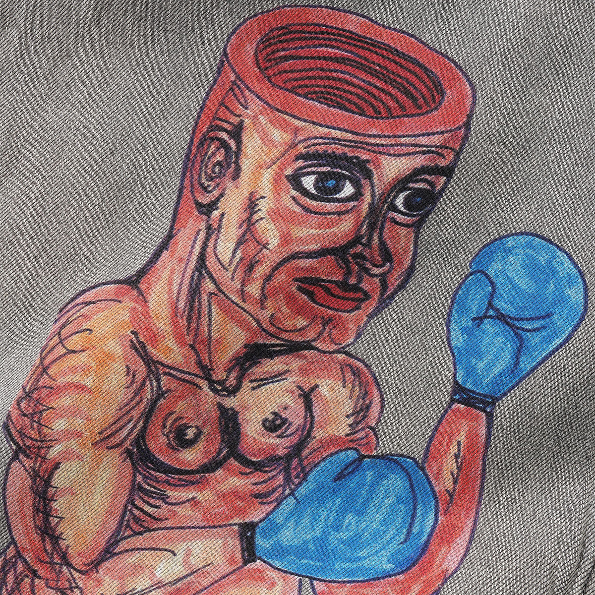 Butter Goods x Daniel Johnston Boxing Denim Jeans Washed Grey