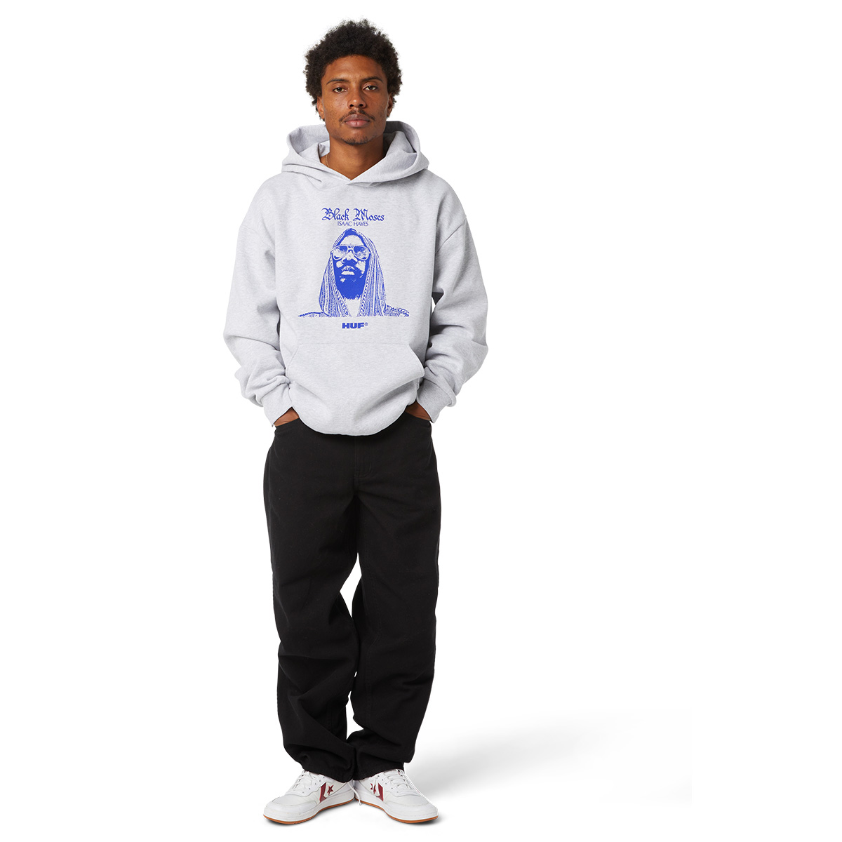 HUF Black Moses Hooded Sweater Ash
