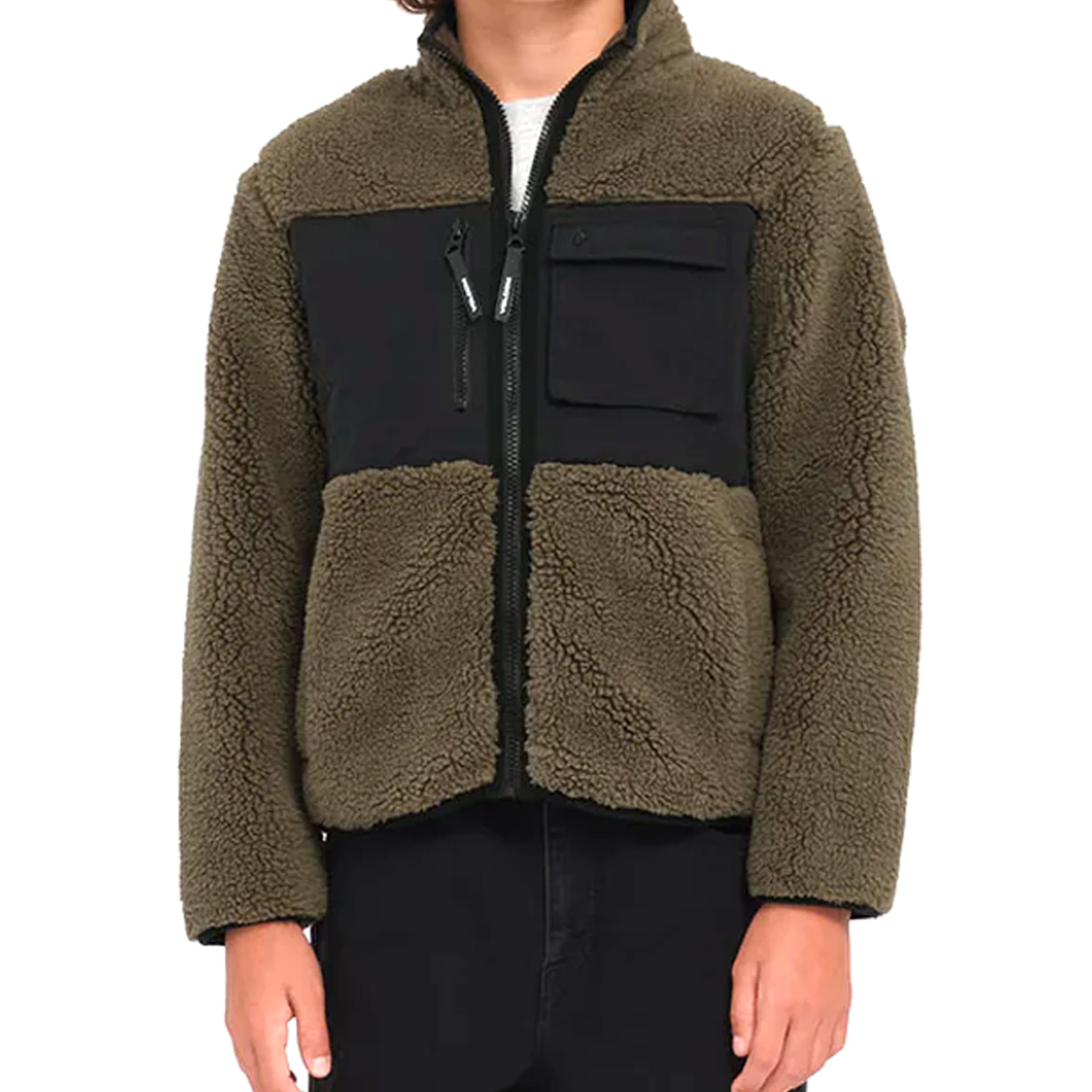 Volcom Kids Storm Stone Zip Sweater Wintermoss