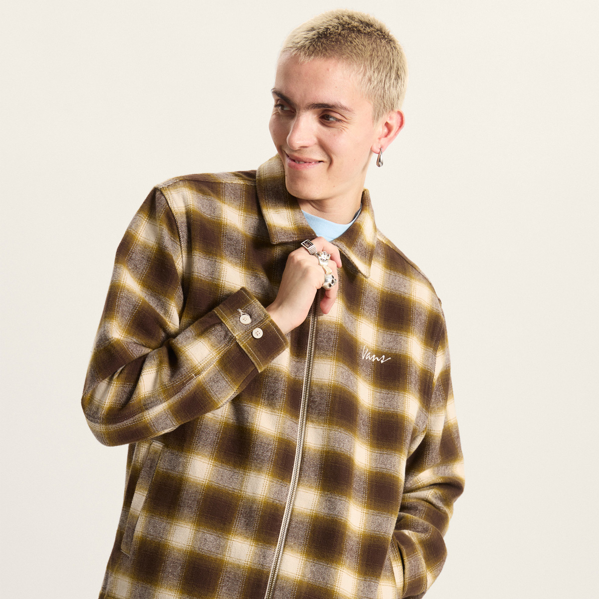 Vans Crestmont Plaid Shacket Oatmeal