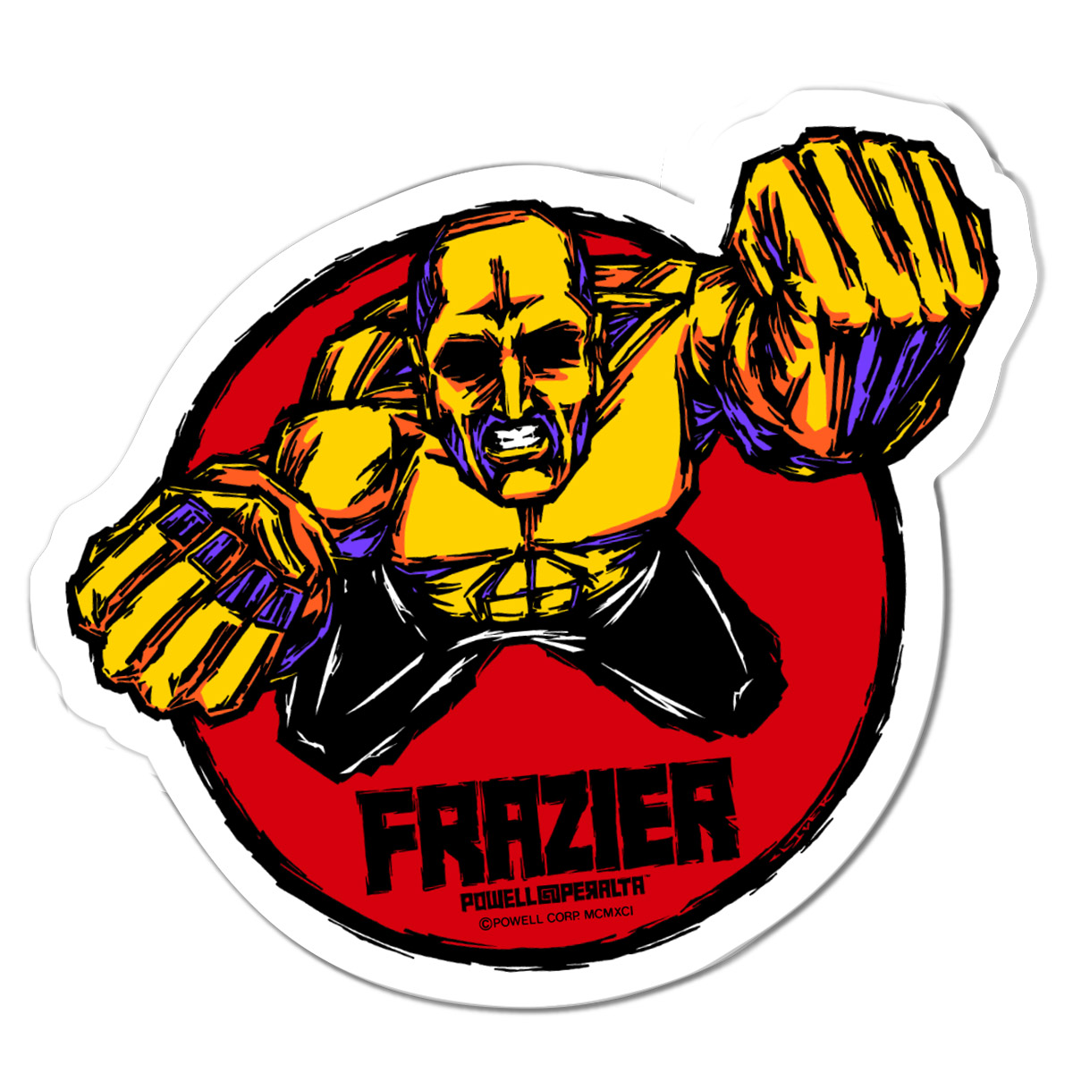 Powell Peralta Mike Frazier Yellow Man Sticker Powell Peralta Mike Frazier Yellow Man Sticker