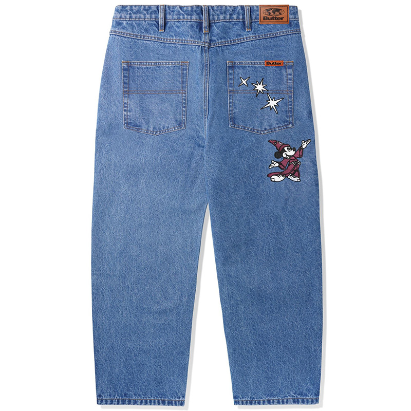Butter x Disney Fantasia Baggy Denim Jeans Washed Indigo