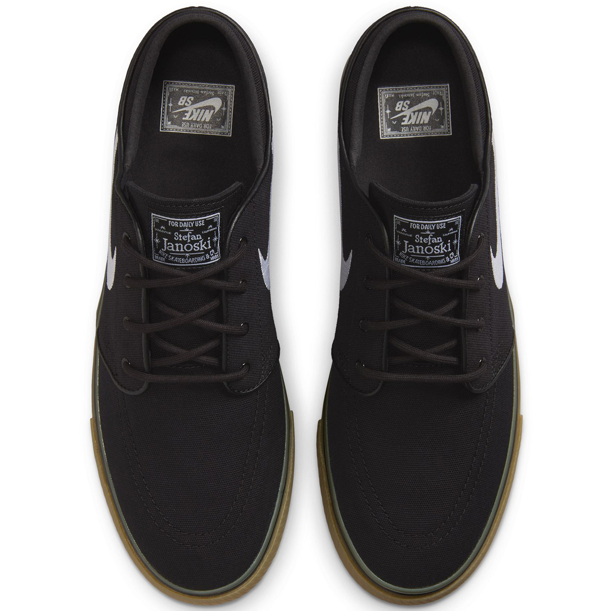 Nike SB Zoom Janoski OG+ Canvas Black/White-Black-White-Gum Lt Brown-Black