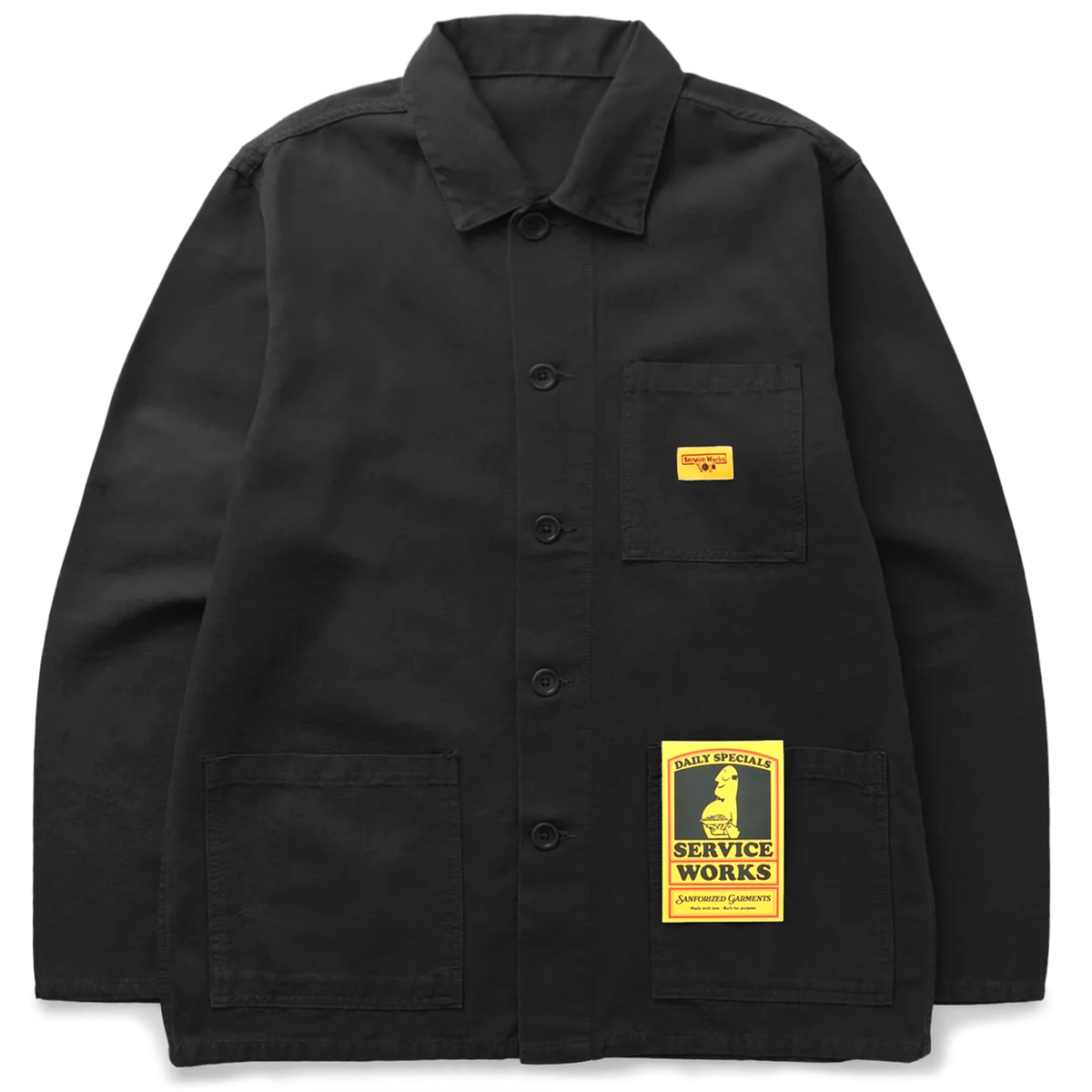 Service Works Canvas Coverall Jacket Black Service Works Canvas Coverall Jacket Black
