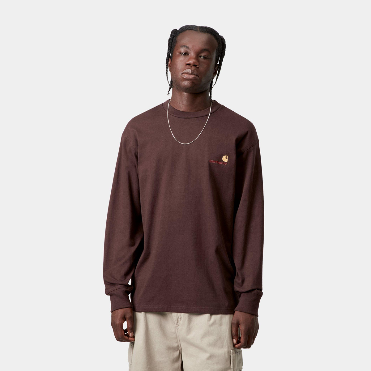 Carhartt WIP American Script Longsleeve T-Shirt Palisander 