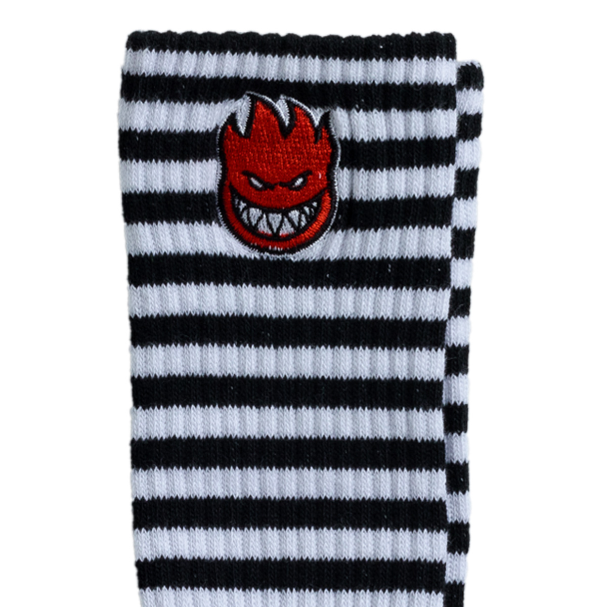 Spitfire Bighead Fill Emb Stripe Sock Black/White