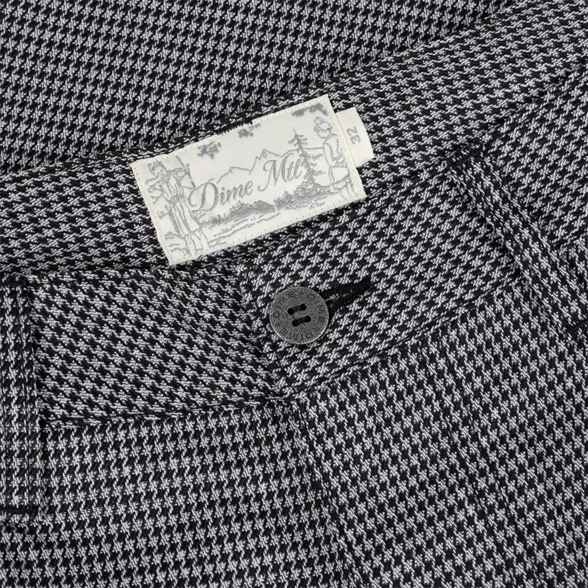 Dime Baggy Houndstooth Short Gray