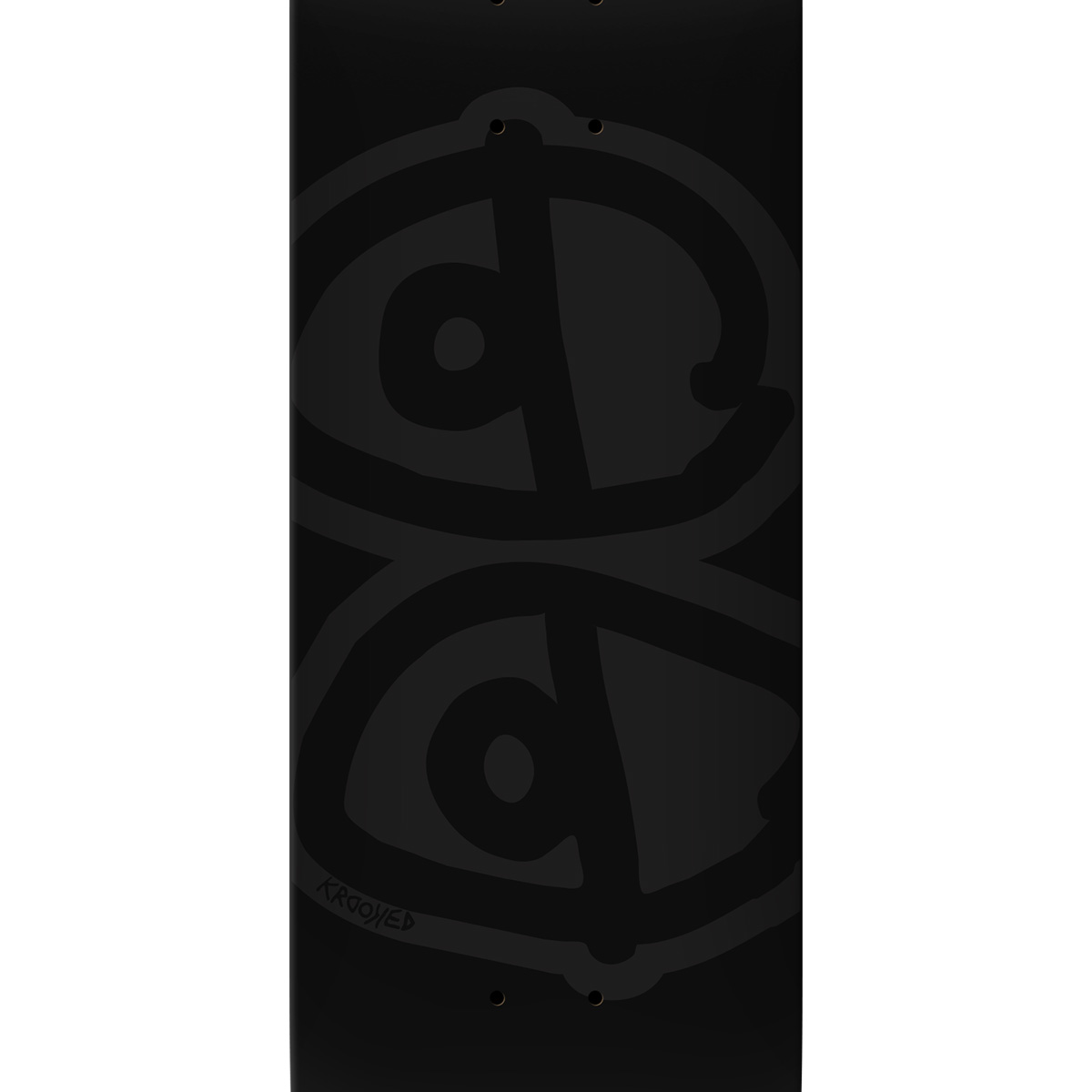Krooked Eyes Skateboard Deck Black 8.5 Krooked Eyes Skateboard Deck Black 8.5