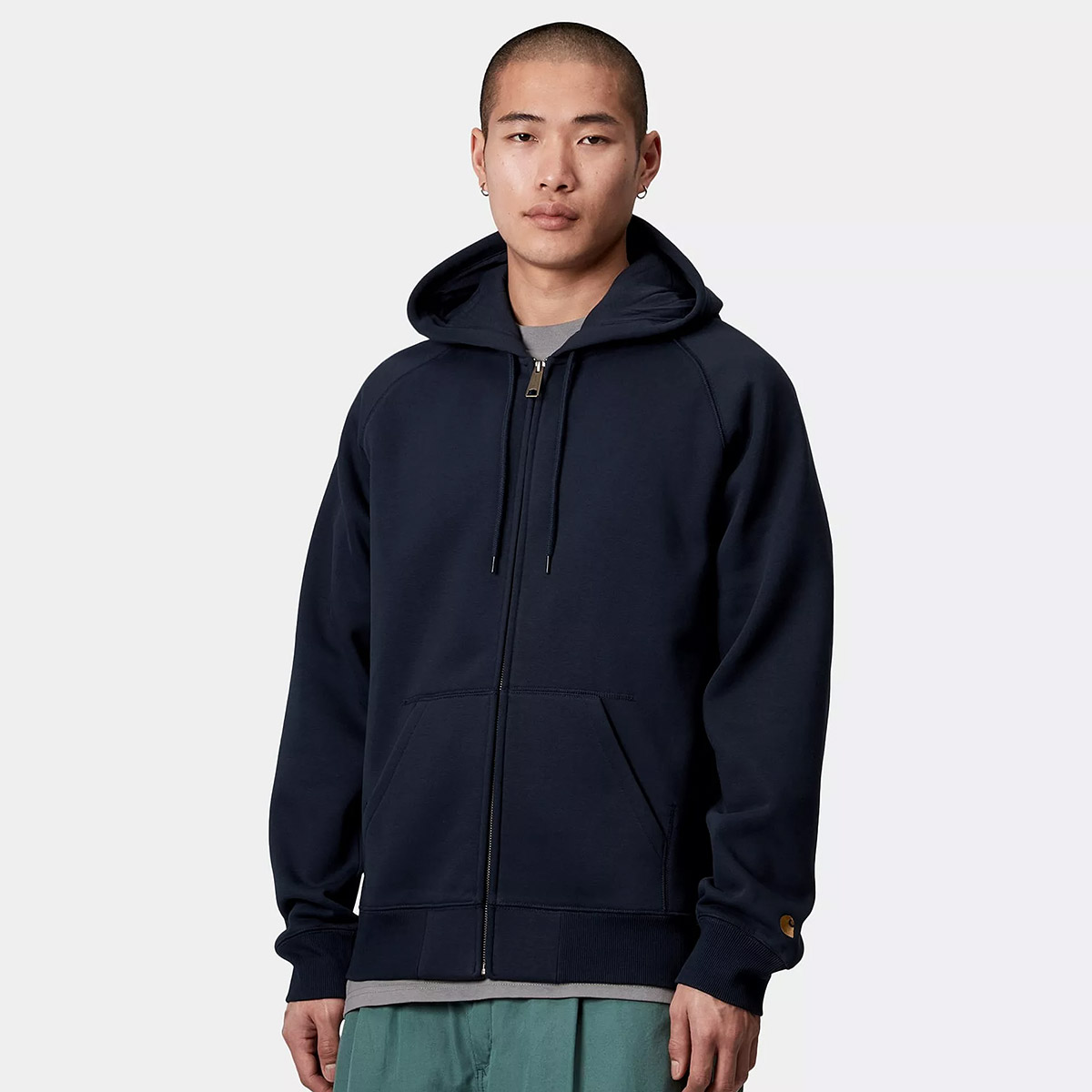 Carhartt WIP Chase Hooded Jacket Dark Navy/Gold | L | 1142363_L