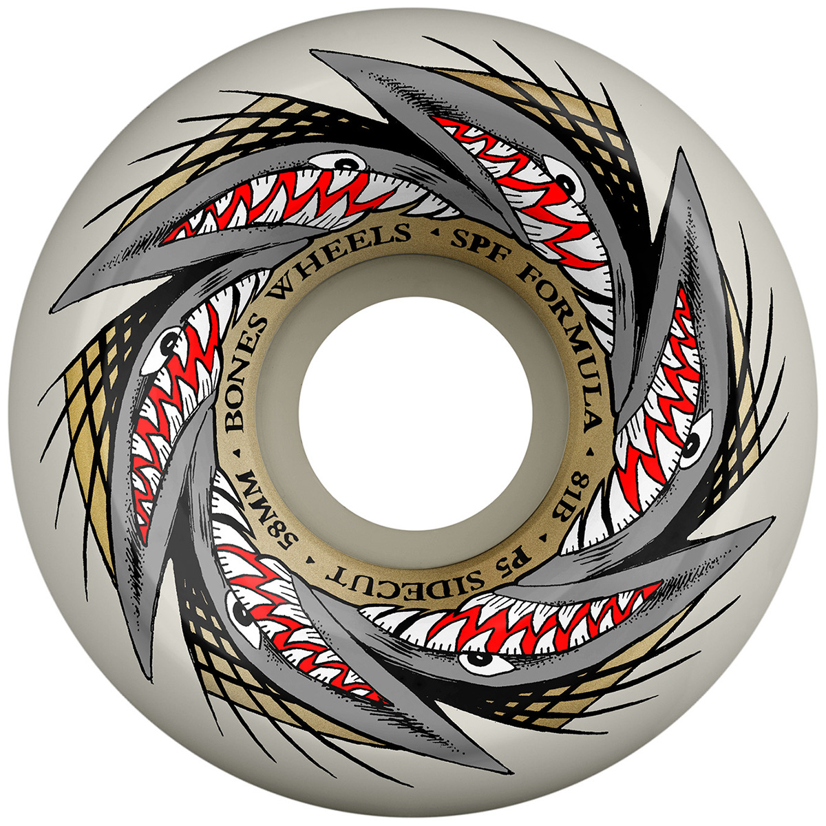 Bones SPF Pool Sharknado P5 Sidecut Wheels 81B 58mm Bones SPF Pool Sharknado P5 Sidecut Wheels 81B 58mm
