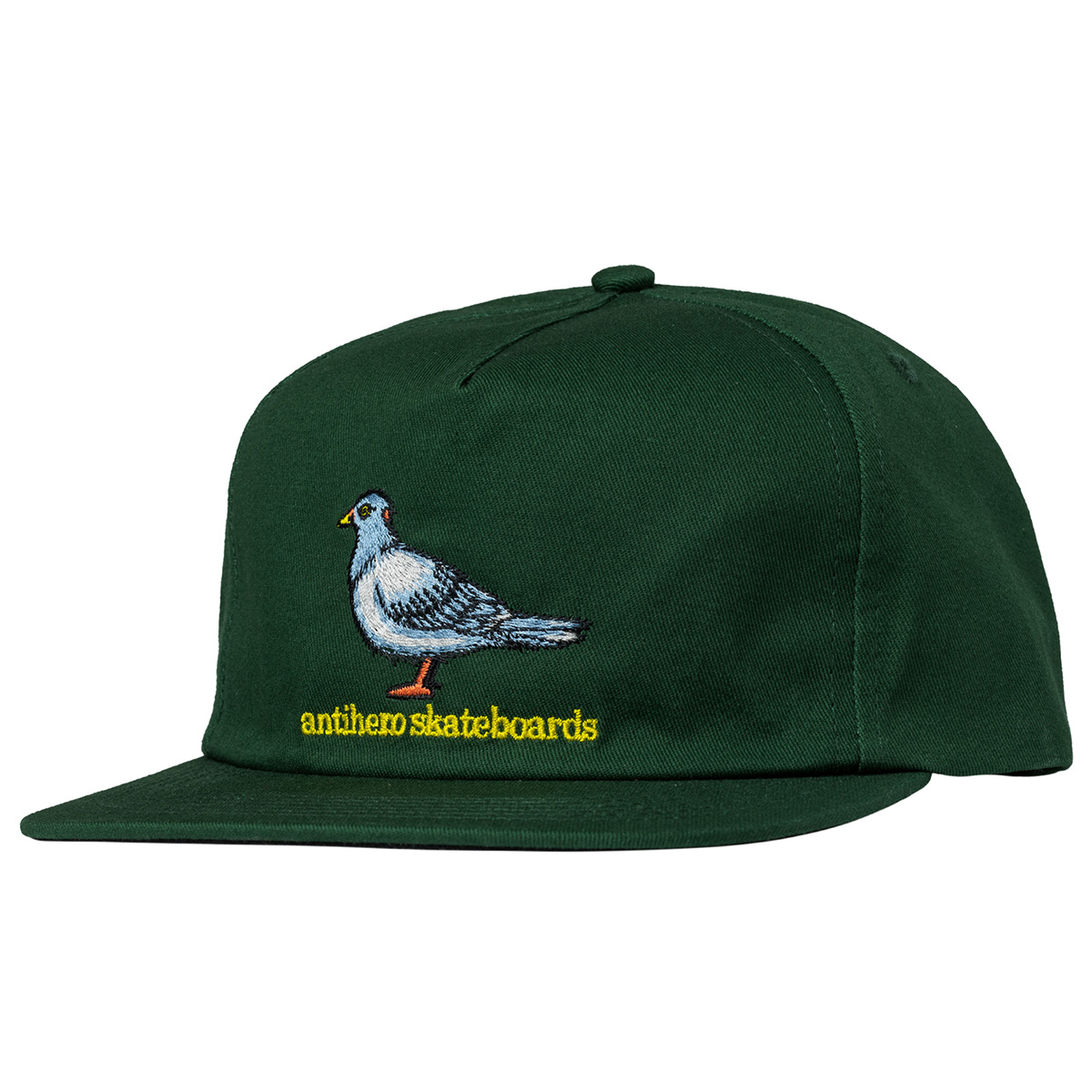Anti Hero Lil Pigeon Snapback Cap Forest Green/Yellow