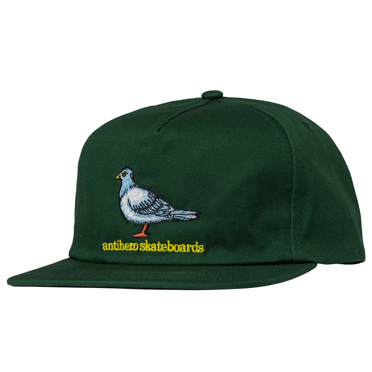 Anti Hero Lil Pigeon Snapback Cap Forest Green/Yellow One Size