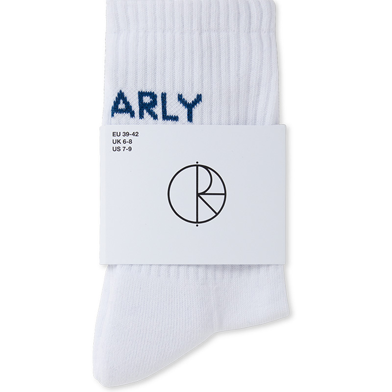 Polar Gnarly Huh! Rib Socks White / Blue