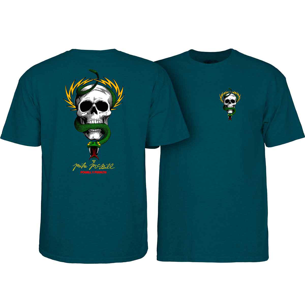 Powell Peralta Mike McGill Skull & Snake T-Shirt Midnight Teal