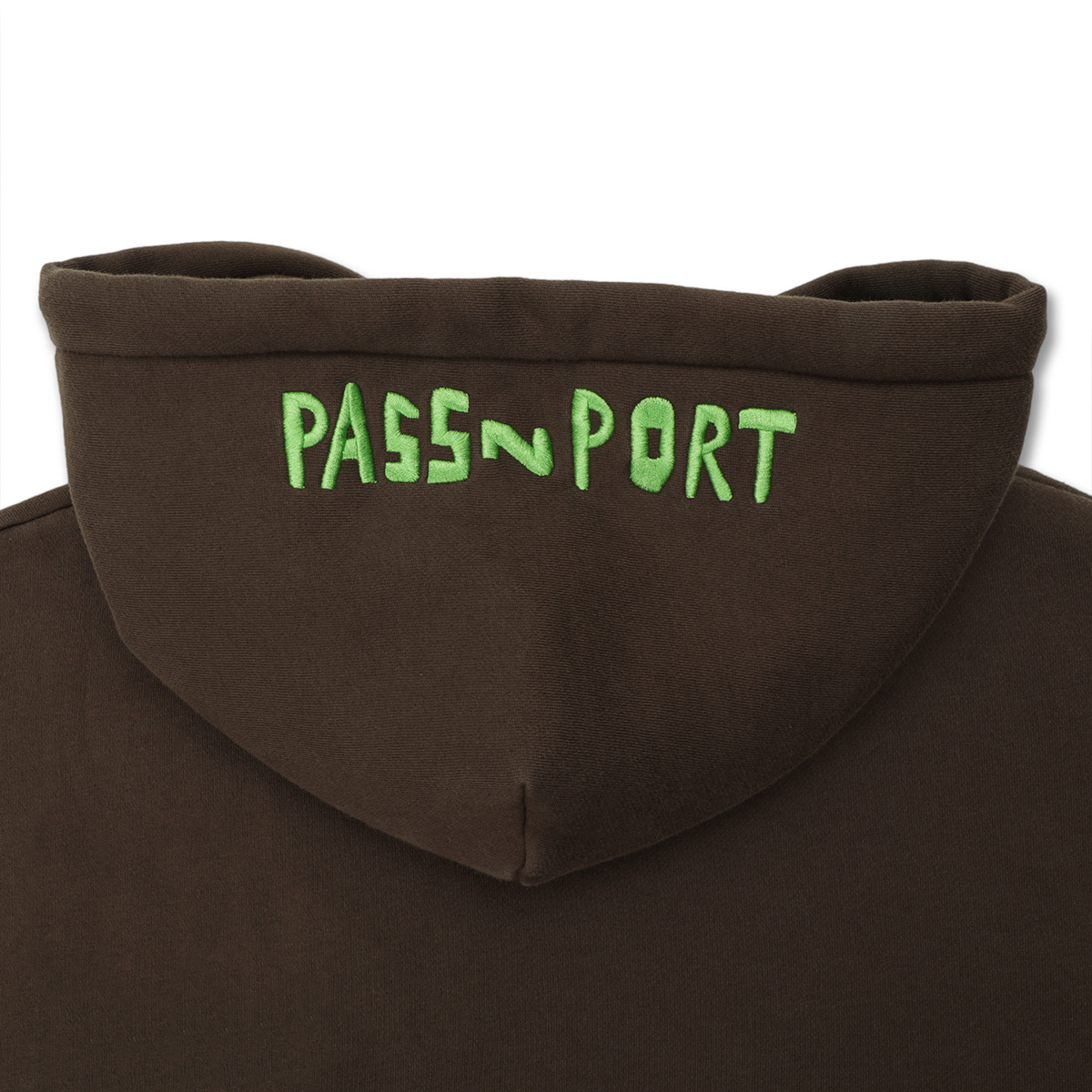 Pass Port Scissorcraft Zip Hooded Sweater Bark