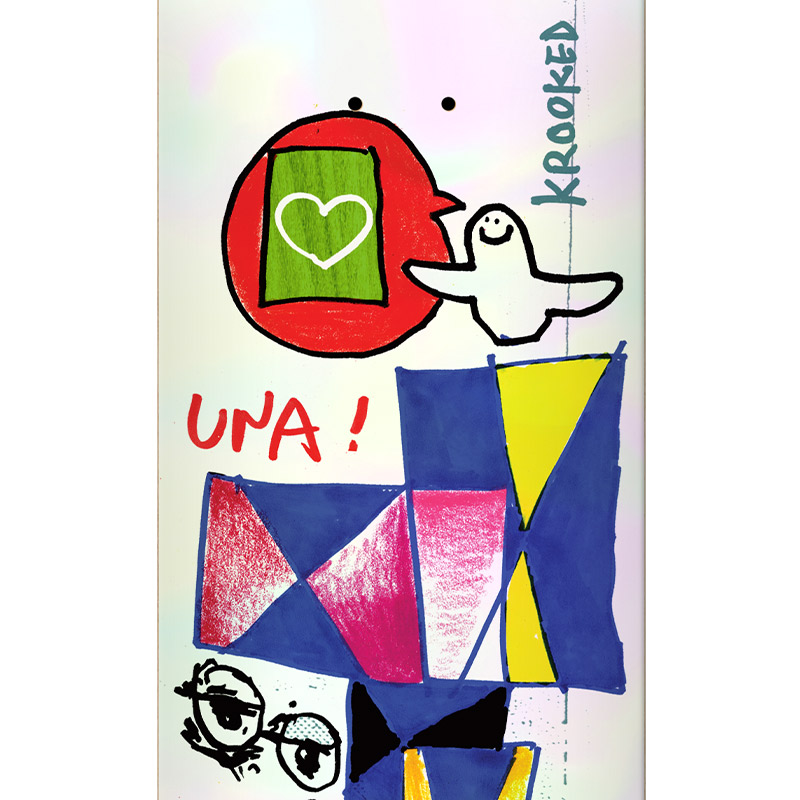 Krooked Una Farrar Skateboard Deck 8.06 Krooked Una Farrar Skateboard Deck 8.06