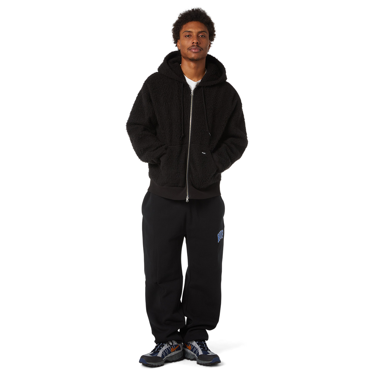 HUF Corso Heavyweight Full Zip Hooded Sweater Black