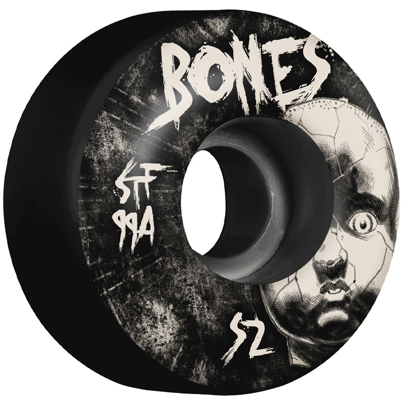 BONES Wheels Dollhouse V1 Standard Wheels Black 99a 52mm BONES Wheels Dollhouse V1 Standard Wheels Black 99a 52mm