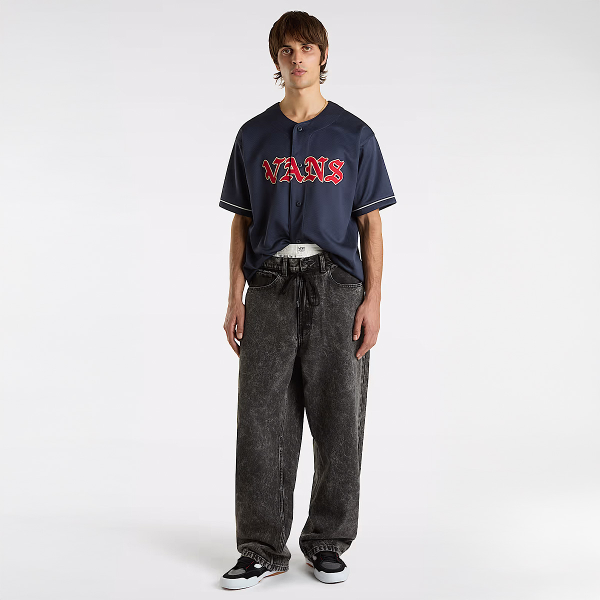 Vans Check-5 Baggy Denim Pant Stonewash Black Vans Check-5 Baggy Denim Pant Stonewash Black
