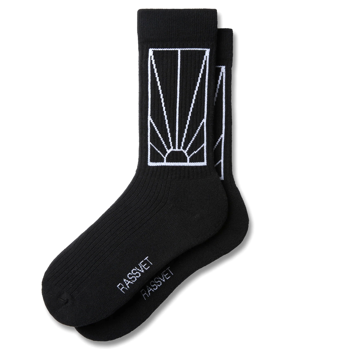 Rassvet Logo Socks Knit Black