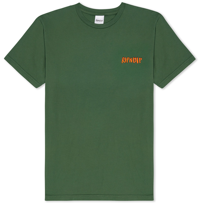 RIPNDIP Burn T-Shirt Olive RIPNDIP Burn T-Shirt Olive